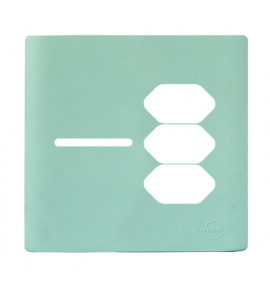 Placa p/ 1 Interruptor + 3 Tomada 4x4 - Novara Siciliano